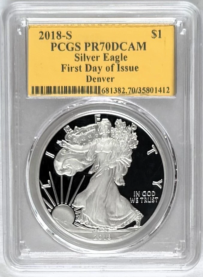 【値下】米国2018年　イーグル銀貨 T・クリーブランド　サインPR70DCAM 2018 American Eagle PR 70 Graded Silver Bullion Coins for sale | eBay