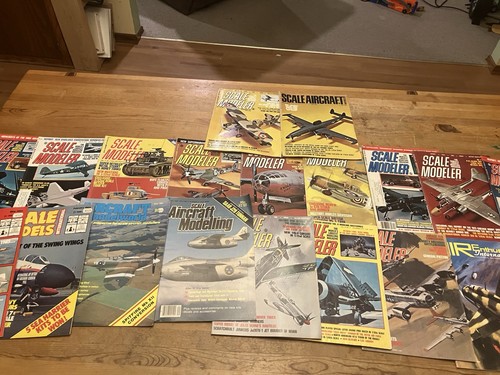 Lot Of Vintage Scale Modeler Magazine 70s and 80s aircraft Lot Of 20