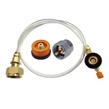 Lightweight Metal Gas Adapter for Camping Stove with Seventy Centimeter Hose