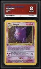 Ace 8 Gengar 1st Edition Holo Card Fossil 5/62 Graded Pokemon Card