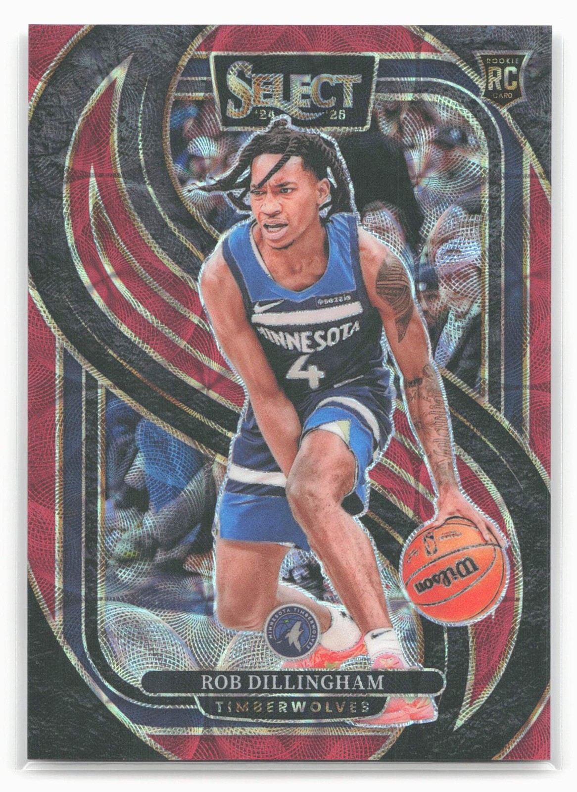 2024-25 Panini Select #187 Rob Dillingham Red Scope Prizm #/249