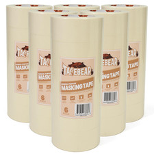 General Purpose Masking Tape 2 Inch X 60 Yards, Beige White Painters Tape for Pa