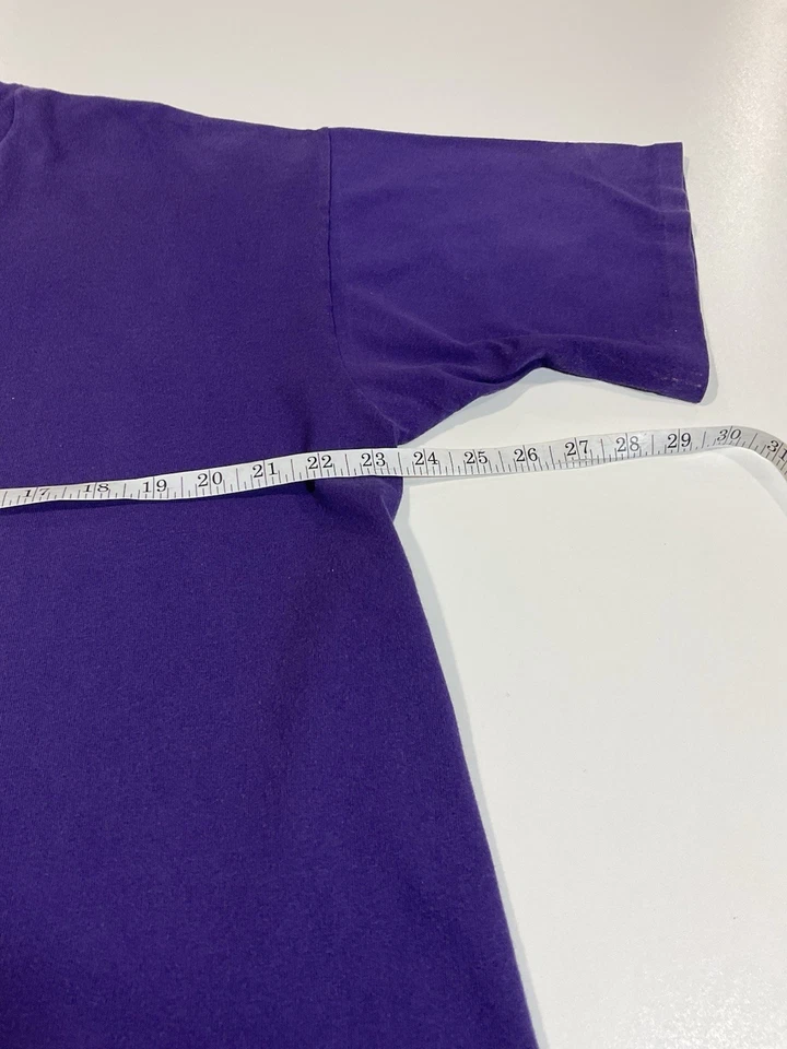 Винтажная футболка Lee Blank фиолетовая размер XL одинарный шов сделано в США 90-е - Изображение 4 из 4