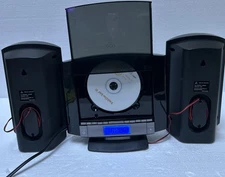 ONN Mini Stereo System CD Player, With Pair 4" ONN Speakers ONA12AV024 In Black