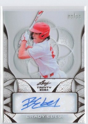 2024 Brady Ebel Leaf Trinity Acetate Autograph /99 #CA-BE1 Brewers