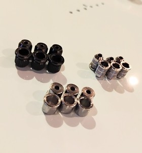 Guitar String Through Body Ferrule Retainer Lot, 3 Sets