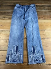 French Dressing Patchwork Jeans Suzann 29x28 Straight Leg Jeans Women 6
