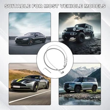 24" Throttle Cable Kit, Stainless Steel Braided Throttle Control Cable Line w...