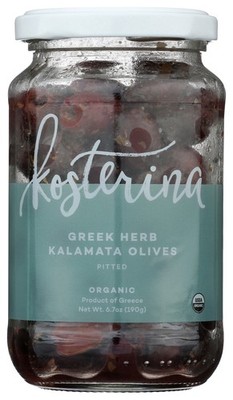 Kosterina Greek Herb Kalamata Olives Organic 6.7 Oz