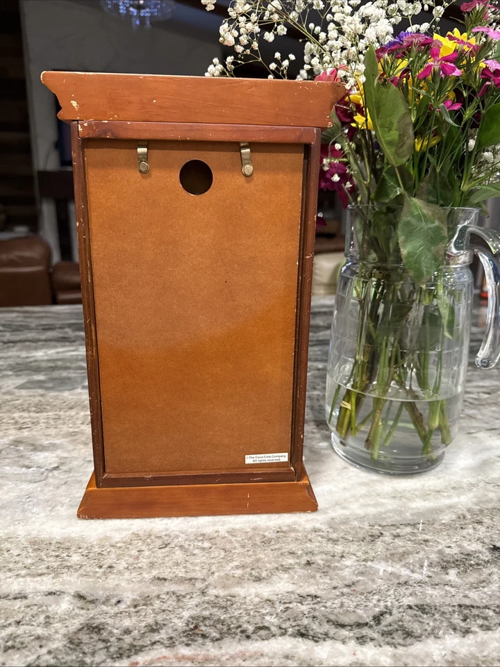 Péndulo Reloj Abrigo Coca-Cola Vintage Madera Trabajo Péndulo Foto 3 de 3