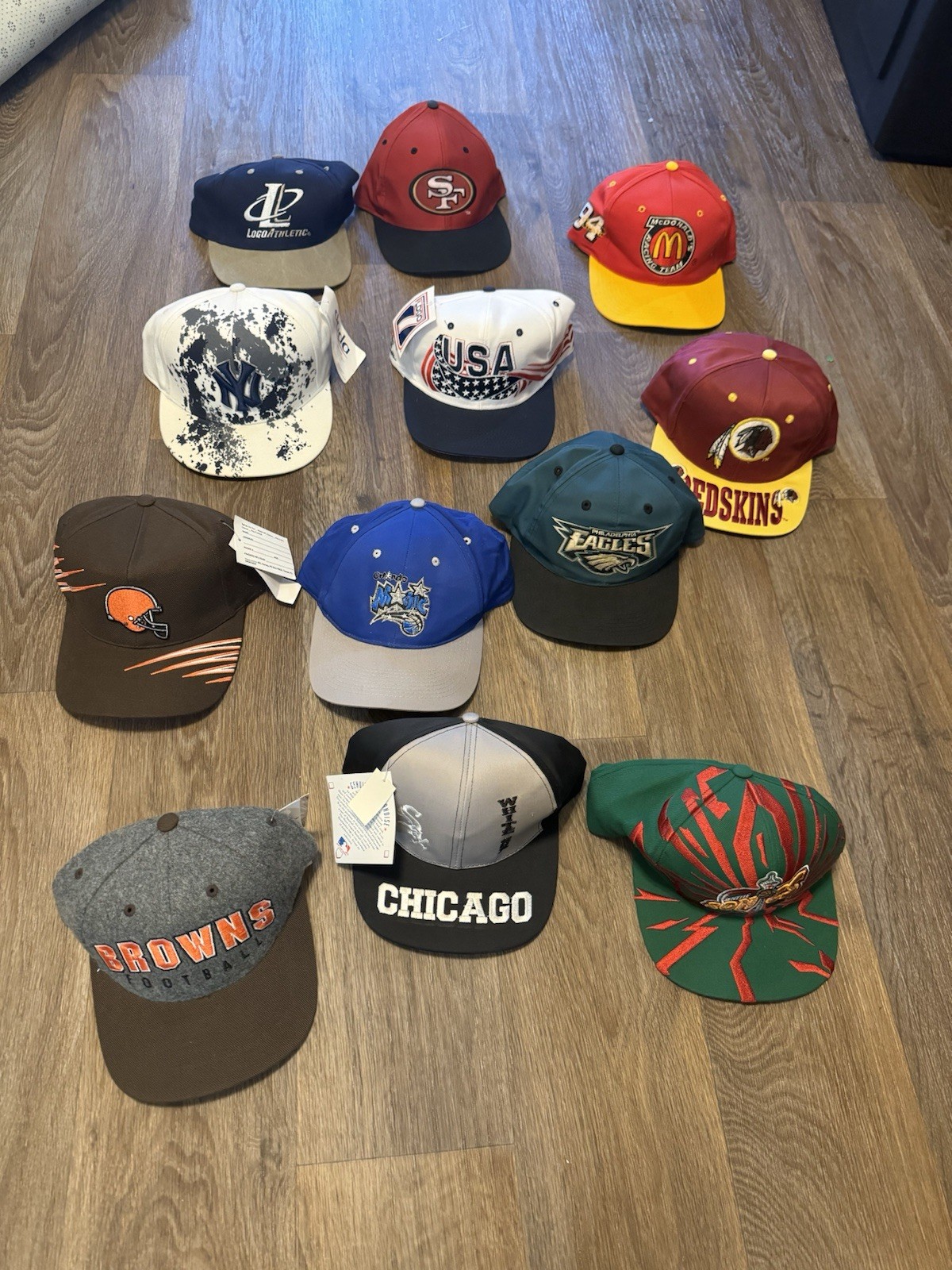 Vintage Hats Lot,Logo Athletic,Anco,Logo 7,Nascar