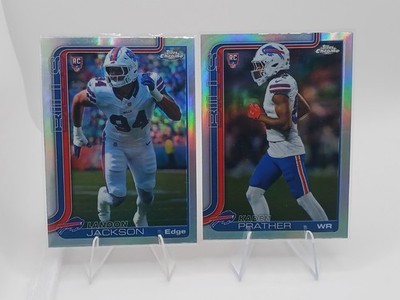2025 Topps Chrome Refractor Bills Rookie Lot Landon Jackson & Kaden Prather