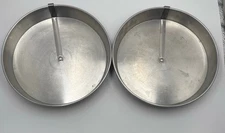 Vtg Set Of 2 Wear-Ever 2875 9 x 1 1/2" Round Aluminum Cake Pans Quick Slider