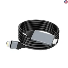 [Apple MFi Certified] HDMI Cable for iPhone to TV, Lighting to HDMI Adapter
