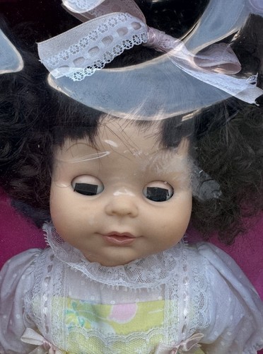 Vintage Horseman baby Soft Skin doll In Original Box- Curly Brunette Sleepy Eyes - Picture 7 of 10