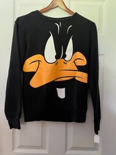 VTG Daffy Duck Sweatshirt Big Mad Face Looney Tunes Acme