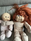 Vintage Cabbage Patch Kids 2 Dolls Boy Girl Good Condition Mixed Details Lot