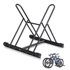 Two Bike Floor Stand Bicycle Instant Versatile Pro Quality Bike Rack, Fits 2.7 