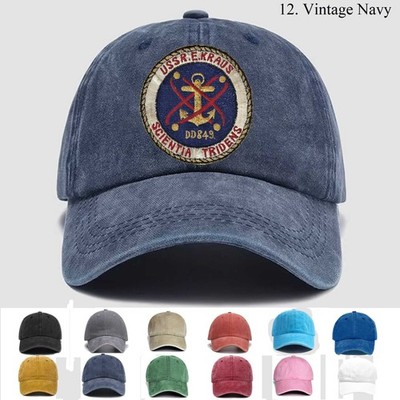 Custom Personalization Embroidered Hat Uss R E Kraus Dd-849, Trucker Hat, Gift
