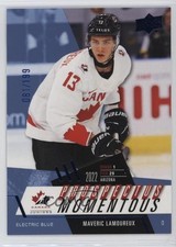 2024 Upper Deck Team Canada Juniors Electric Blue 81/199 Maveric Lamoureux uk2