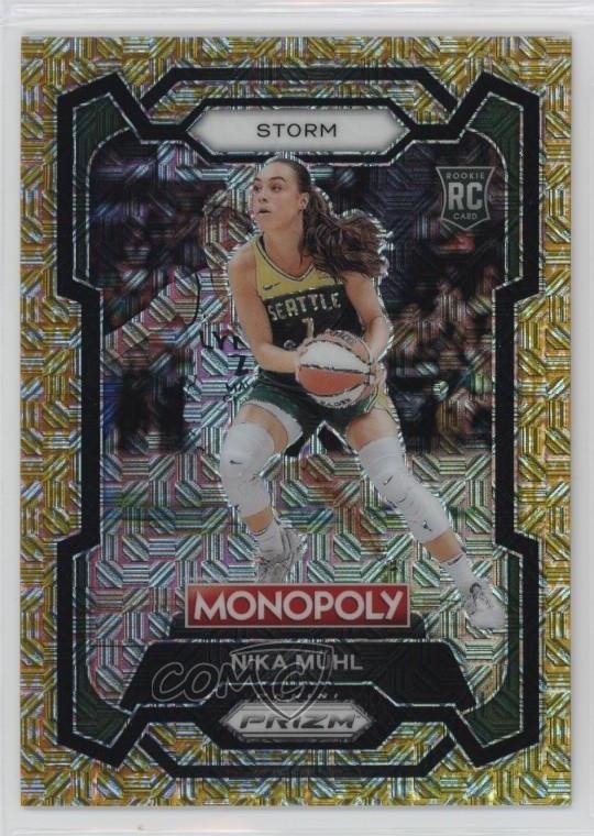 2024 Prizm Monopoly WNBA Millionaire Gold Mojo /500 Nika Muhl Mühl #4 Rookie RC