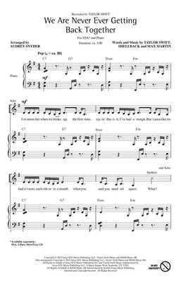 We Are Never Ever Getting Back Together | Max Martin_ Shellback_Taylor Swift