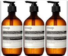 3 NEW AESOP 16.9 FL oz. 500 ml RESURRECTION AROMATIQUE HAND WASH Soap W PUMP