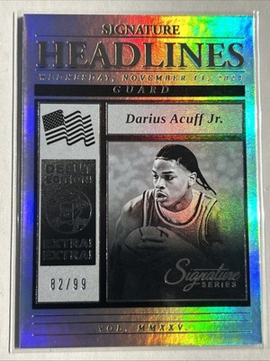  2025-26 Panini Signature Series Darius Acuff Jr. Headlines /99