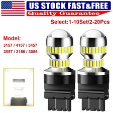 Auxito 3157 3156 Led White Tail Brake Stop Reverse Turn Signal Light Bulbs 2-20x