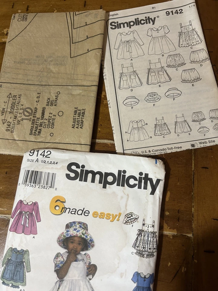 Vtg UNCUT Simplicity Sewing Pattern #9142 Size 1/2-4 Toddler - Image 3 of 4