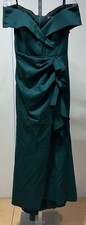 Xscape Women's Size 10P Hunter Green Off The Shoulder Evening Gown NWT