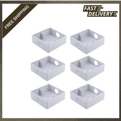 Electrical Outlet Box Recessed Mounting 86mm Square Flush Mount 6-Pack