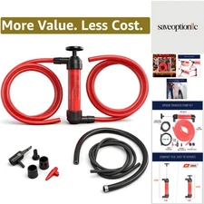 Multi-Use Siphon Fuel Transfer Pump Kit for Gas Oil and Liquids