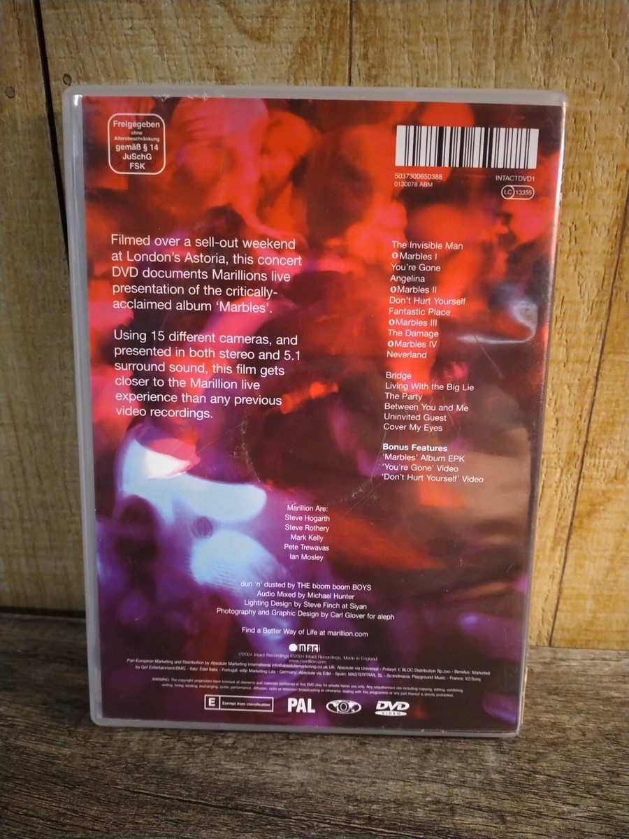 MARILLION Marbles On the Road (DVD, 2004) Prog Rock Live PAL