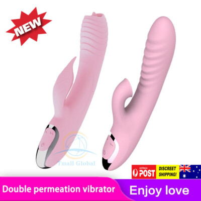 Double Penetration AV Vibrator Nipple Clit Sucker G spot Dildo Vibrator Sex  Toy | eBay Australia