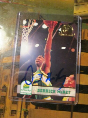 NBA Hoops Basketball Derrick McKey SIGNED AUTOGRAPHED CARD