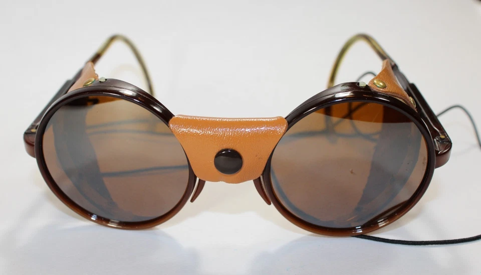 Excellent Retro 80s Vintage Bolle Designer France Round Glacier Sunglasses 8231 - Image 2 of 4