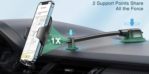 Car Phone Mount Holder with Long Neck Anti Shake Cradle Long Flexible Neck - Picture 6 of 6