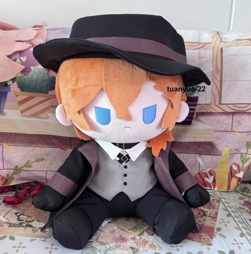 Anime Bungo Stray Dogs Dazai Osamu Plush Doll Dress Up Soft Stuffed Toys 40cm - Picture 2 of 8