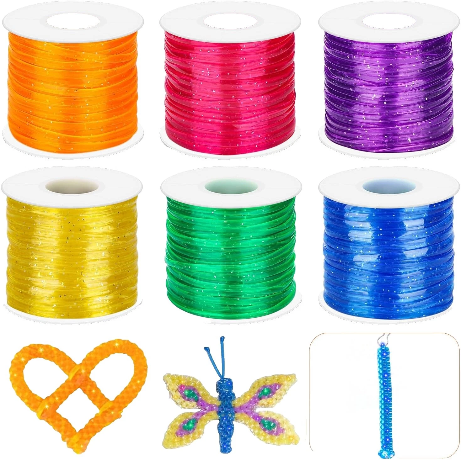 Fabricación de joyas de plástico multicolor Cordón, HILO Y ALAMBRE