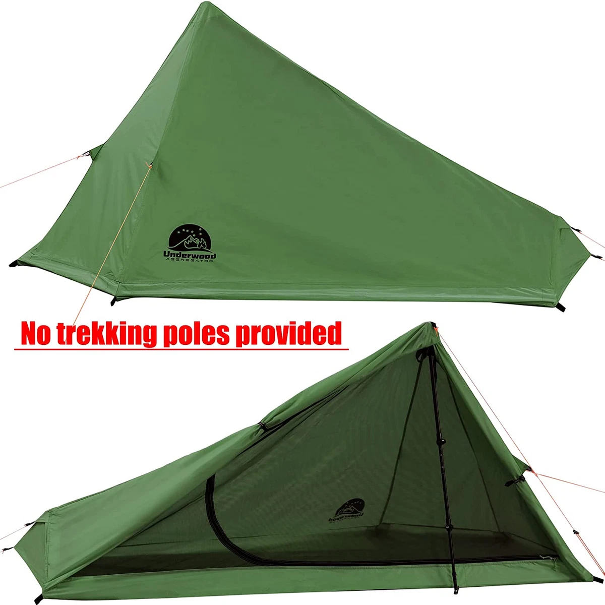 One person top trekking pole tent