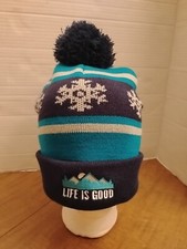 Life Is Good Toboggan With Pom NWOT Winter Beanie Hat