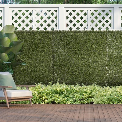 12PCS 20'' x 20'' Artificial Boxwood Wall Panel Float Grass Privacy Fence Screen