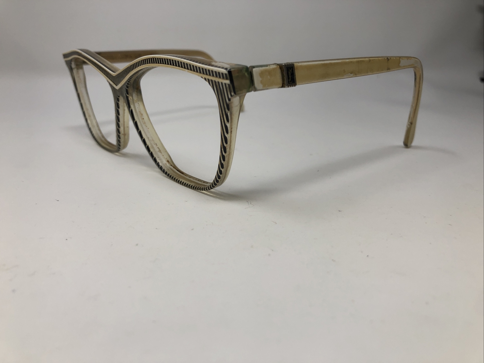 Occhiali da sole Yves Saint Laurent montatura HYRTIOS 60 12 321 beige cerchio completo 644