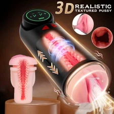 Male Masturbaters Automatic HandsFree Telescopic Cup Sucking Stroker Men Sex Toy