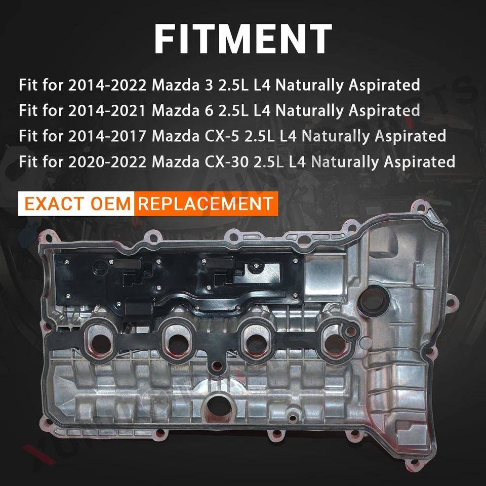 Upgrade Aluminum Valve Cover Red for 2014-2022 Mazda 3 2014-2021 Mazda 6 2.5L NA - Изображение 3 из 4