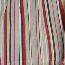 C&F Enterprises ~ 39" x 76" ~ Twin Size Multicolor Stripes ~ Dust Ruffle ~ Skirt