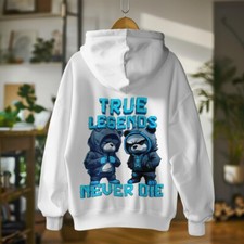 True Legends Never Die Sneaker Hoodie to Complement Jordan 11 Blue Legend T
