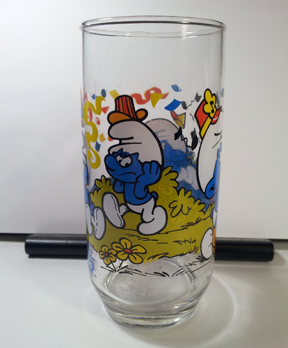 Vaso Harmony Pitufo Vintage Coleccionable 1983 Peyo Hardee’s Promo - Imagen 4 de 5