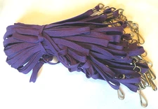 Lot 25 Purple Neck Lanyards Metal Swivel Clip Badge Holder Seminar Sports Team